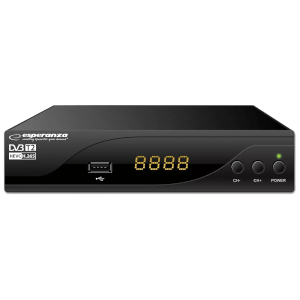 Dekoder DVB T2 HEVC Dekoder TV Esperanza EV105 TV H 265 HEVC DVB T2 2022
